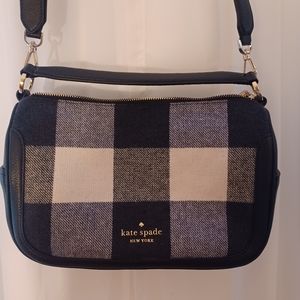 Small Kate Spade new without tags. 12x8 dark blue Buffalo check